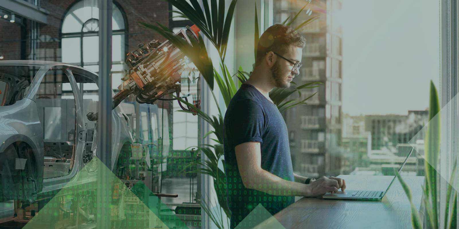 WorkZone - A smart way for your team to work Neos IT Services - Employees in front of a desk, work environment