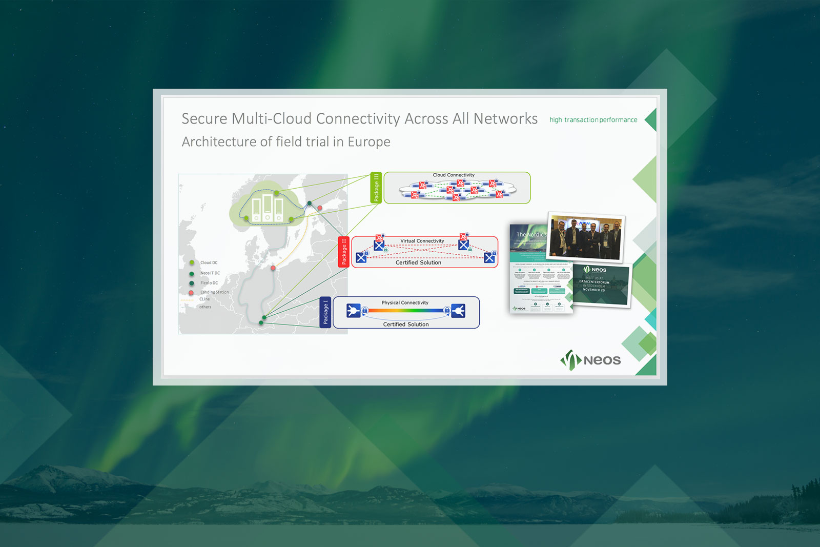 Neos IT Services, ppt folie, Proof of Concept Data Highway to the Nordics - Projektreferenzen